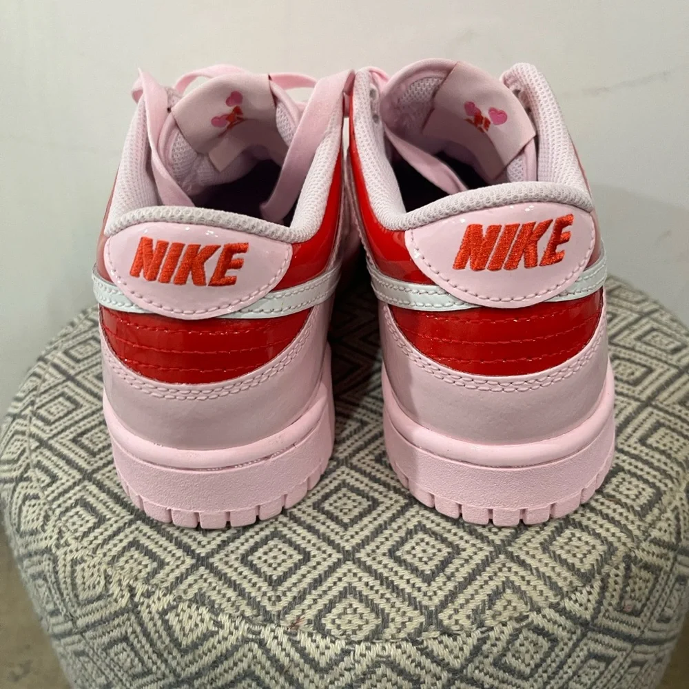 Nike Dunk Low BG Be True Valentine Pink Red Heart Sneakers Size 6Y Women’s 7.5 - Picture 4 of 8